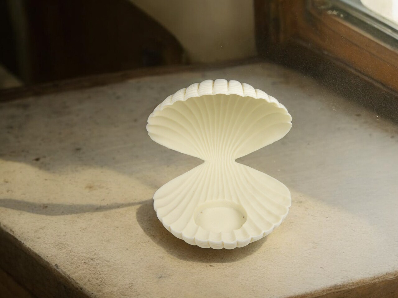 Ceramic Sea Shell Tealight Candle Holder, Home Decor, Bathroom Decor, Gift for Her, Gift for Mom